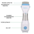 Electric comb for lice control