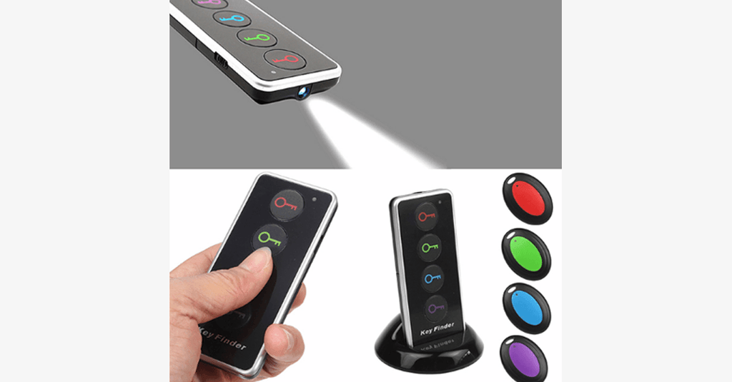 Anti-Transmission Device for Keys and Wallet with 4-in-1 LED Wireless Remote Control