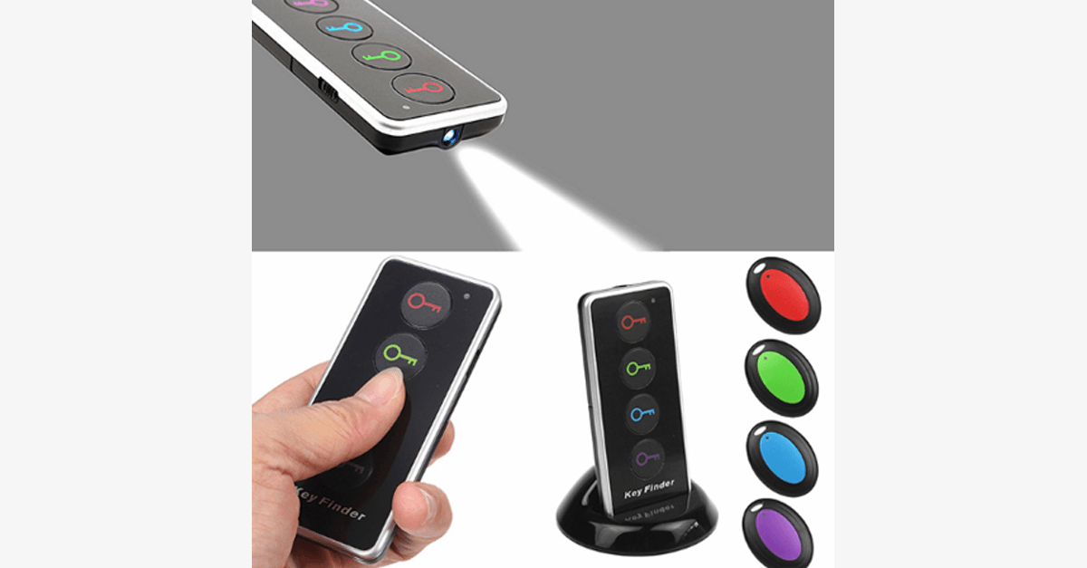 Anti-Transmission Device for Keys and Wallet with 4-in-1 LED Wireless Remote Control