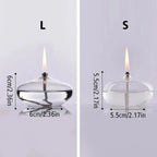 Transparent Oil Lamp Made of Glass as Candle Holder