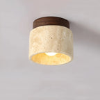 TravaGlow Rustic Travertine Ceiling Lamp