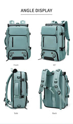 TRAVELMAX Pack – Waterproof Travel Backpack with USB Port, Shoe Compartment & Anti-Theft Pocket