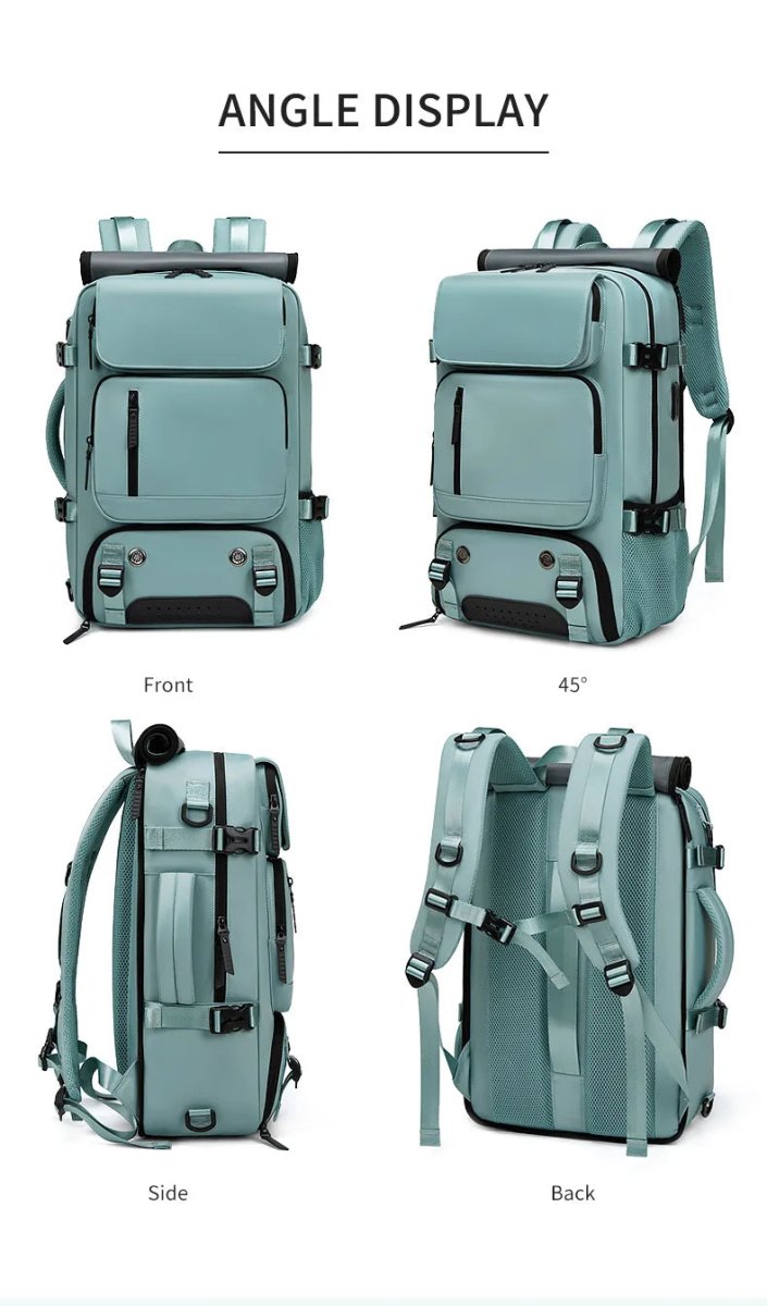 TRAVELMAX Pack – Waterproof Travel Backpack with USB Port, Shoe Compartment & Anti-Theft Pocket