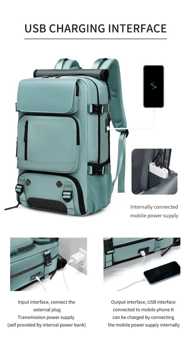 TRAVELMAX Pack – Waterproof Travel Backpack with USB Port, Shoe Compartment & Anti-Theft Pocket