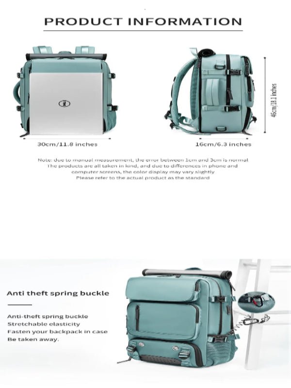 TRAVELMAX Pack – Waterproof Travel Backpack with USB Port, Shoe Compartment & Anti-Theft Pocket
