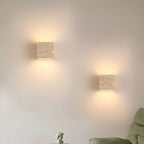 Wall lamp made of travertine for a warm and elegant atmosphere