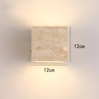 Wall lamp made of travertine for a warm and elegant atmosphere