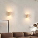 Wall lamp made of travertine for a warm and elegant atmosphere