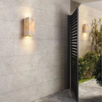 Wall lamp made of travertine for a warm and elegant atmosphere