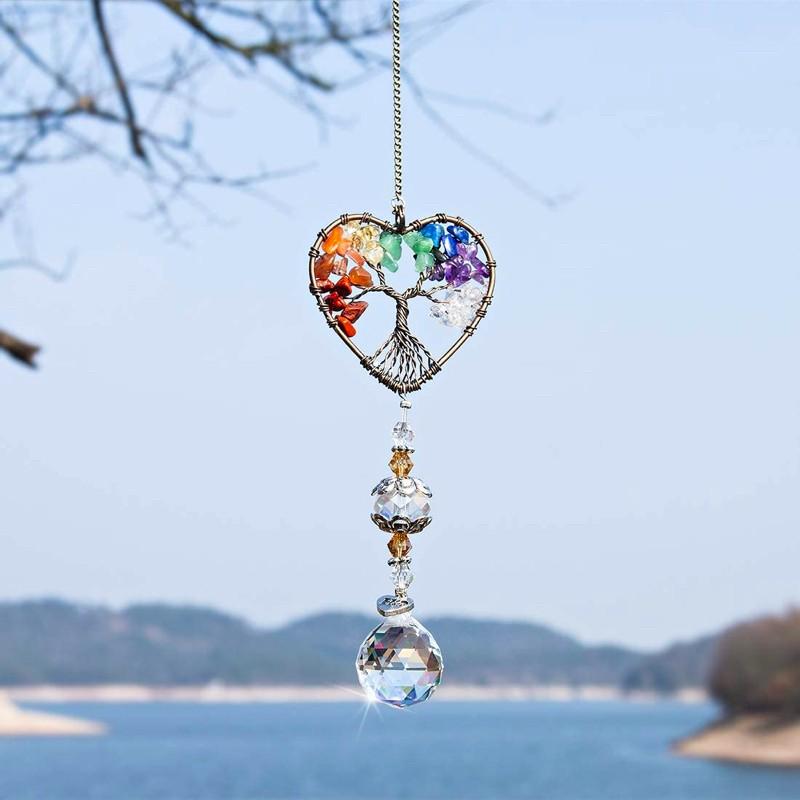 Crystal Wind Chime Tree of Life Sun Catcher
