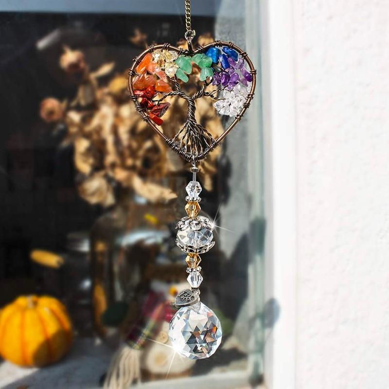 Crystal Wind Chime Tree of Life Sun Catcher