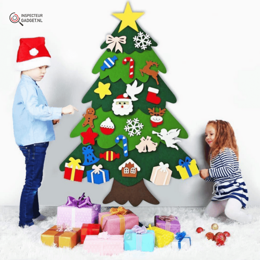 TreeJoy Craft Christmas Tree – Creative DIY Felt Tree for Kids with 25 Decorations