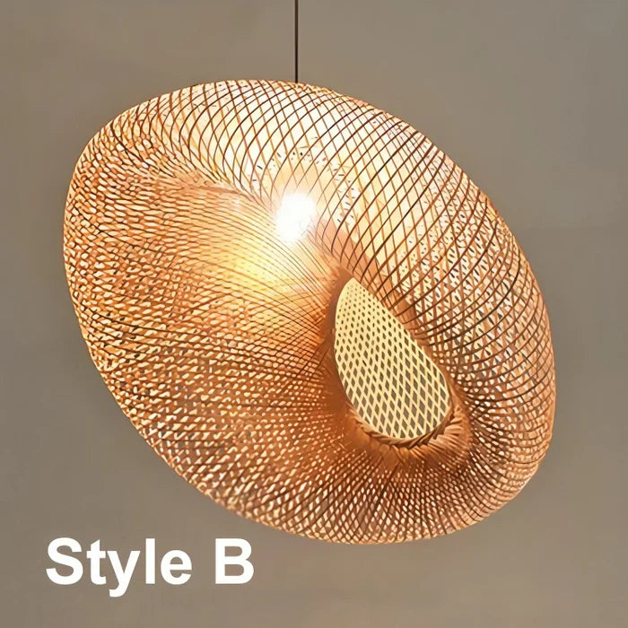 Trendy Rattan Pendant Light - NaturGlow