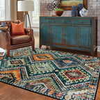 Area Rug Tribal Polyester Washable Non Slip