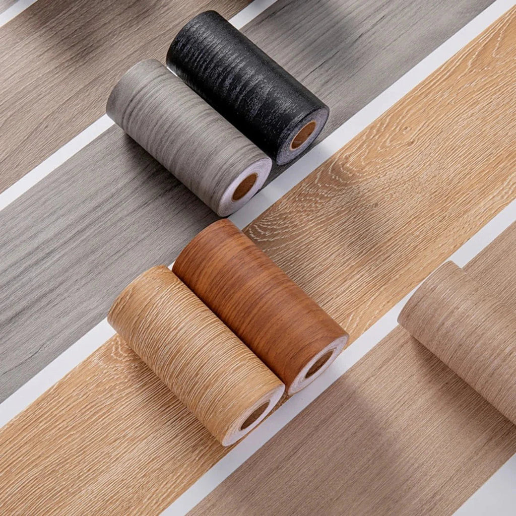 CasaForm Premium Skirting Trim | Durable PVC wood grain wall base stickers for modern decoration