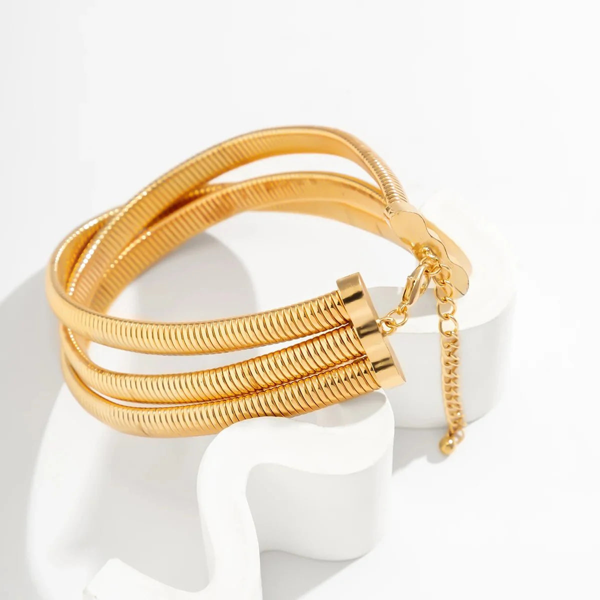 Triple Layer Stacked Chunky Choker Necklace