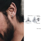 TRISILVER – Triangle Earrings with Push-Back Closure, Lightweight and Modern Design