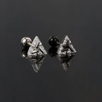 TRISILVER – Triangle Earrings with Push-Back Closure, Lightweight and Modern Design