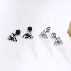 TRISILVER – Triangle Earrings with Push-Back Closure, Lightweight and Modern Design