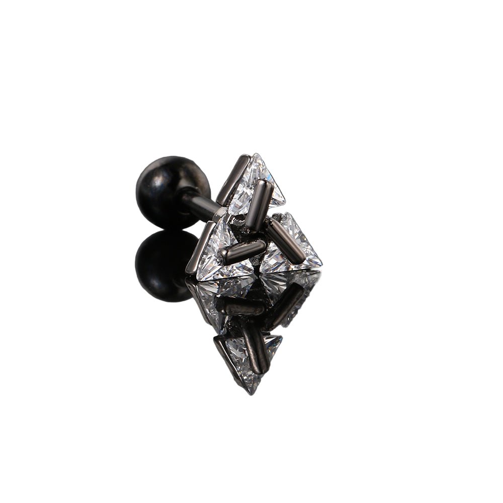 TRISILVER – Triangle Earrings with Push-Back Closure, Lightweight and Modern Design