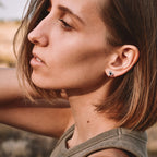 TRISILVER – Triangle Earrings with Push-Back Closure, Lightweight and Modern Design