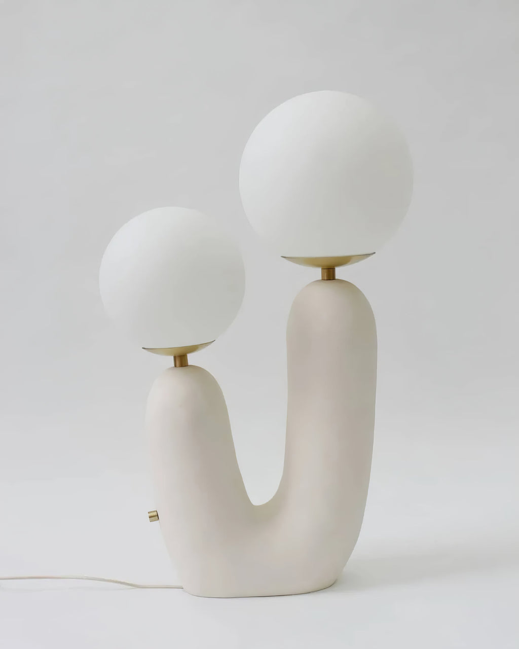 Contemporary Style Table Lamp with Natural Accent