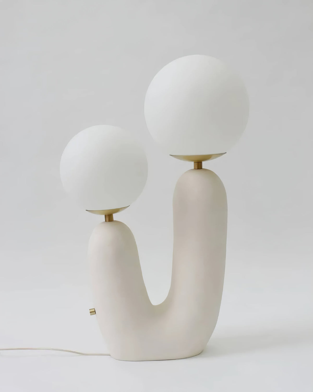 Contemporary Style Table Lamp with Natural Accent