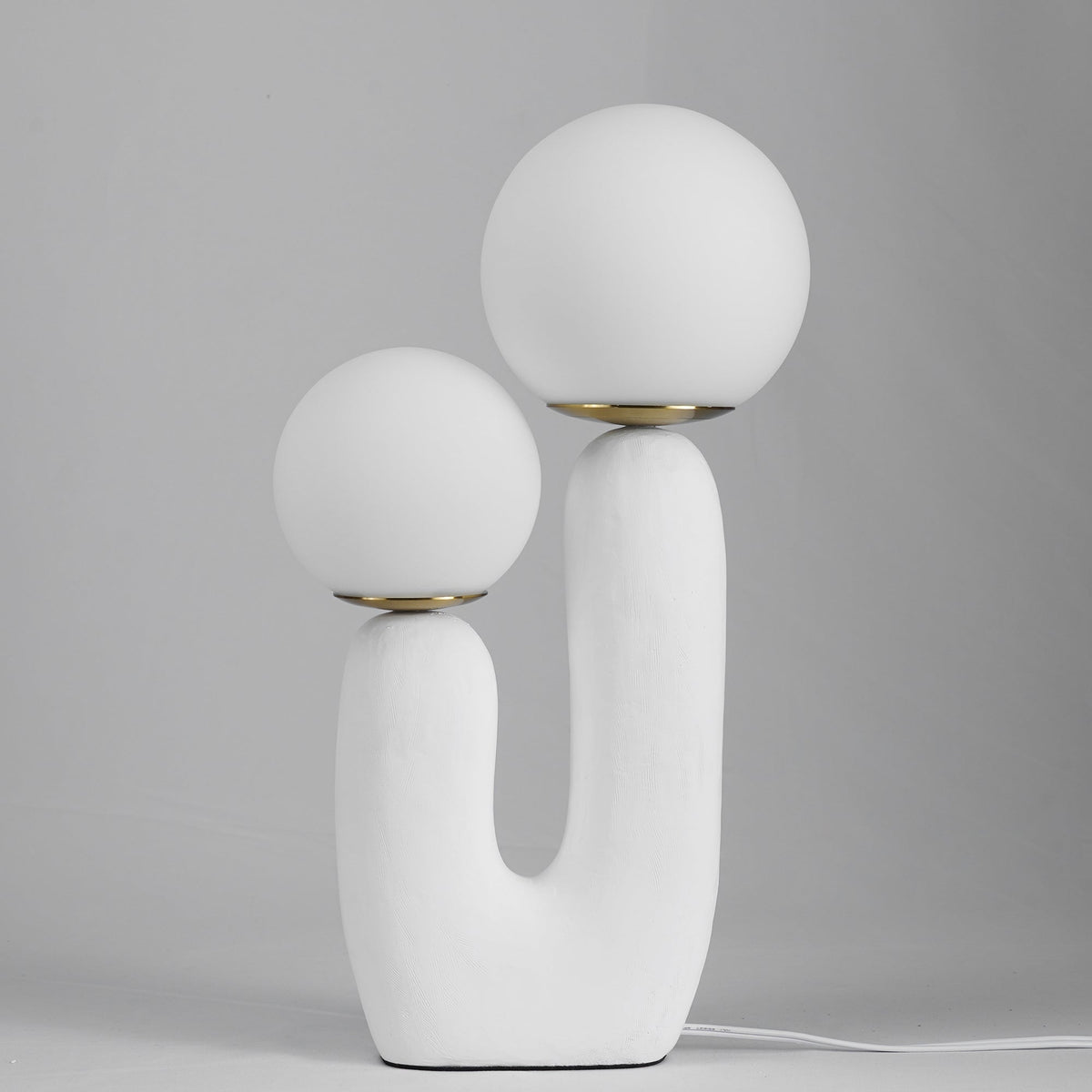 Contemporary Style Table Lamp with Natural Accent