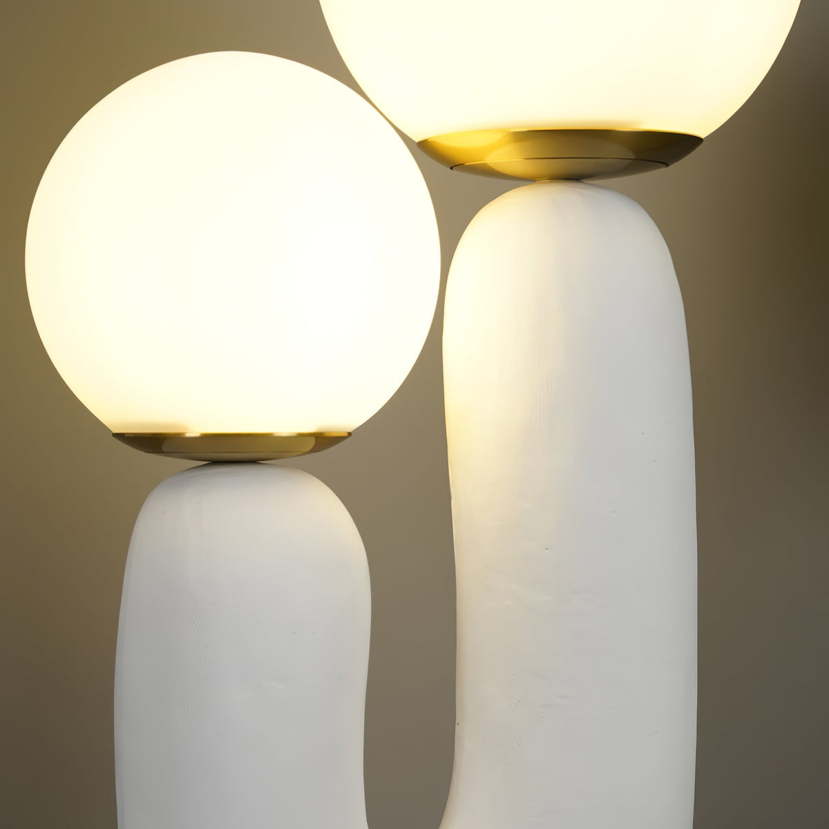 Contemporary Style Table Lamp with Natural Accent
