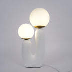 Contemporary Style Table Lamp with Natural Accent