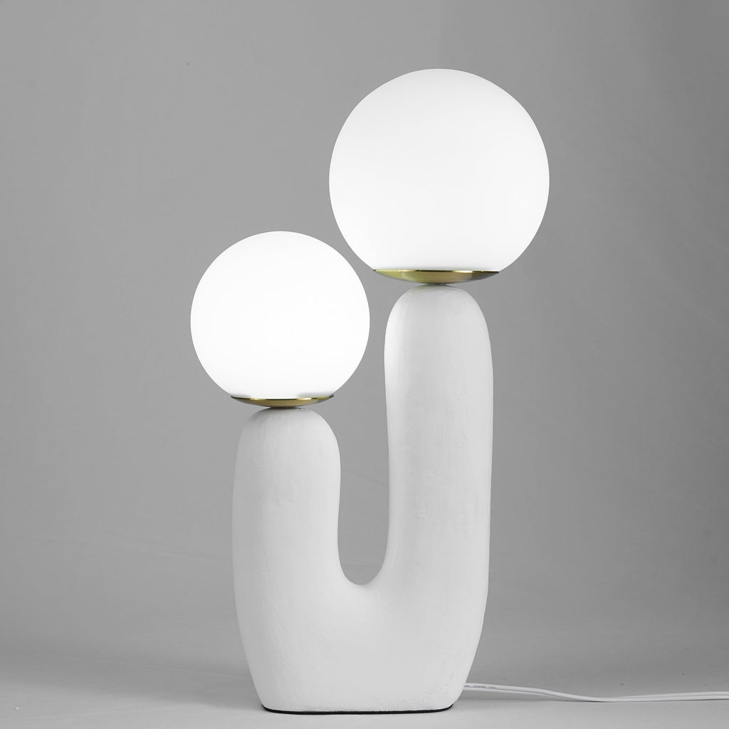 Contemporary Style Table Lamp with Natural Accent