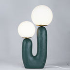 Contemporary Style Table Lamp with Natural Accent