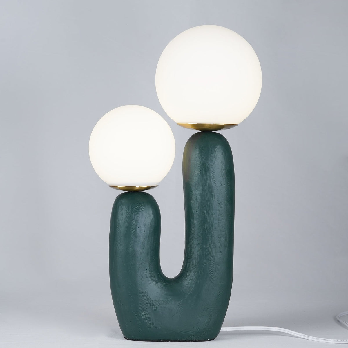 Contemporary Style Table Lamp with Natural Accent