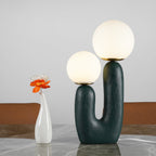Contemporary Style Table Lamp with Natural Accent