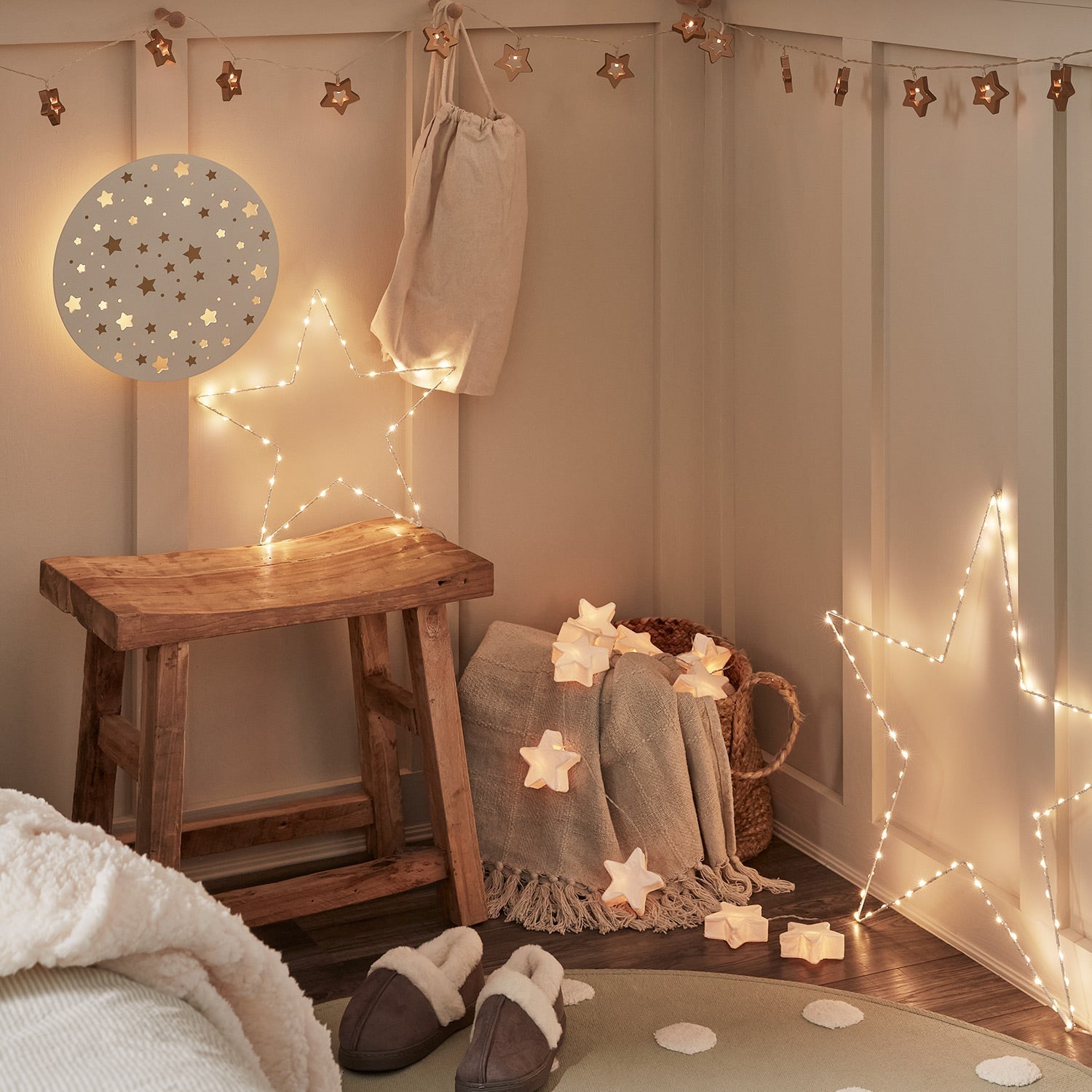 Christmas Decorations Hanging Star Lights