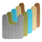 U-shaped non-slip toilet mat