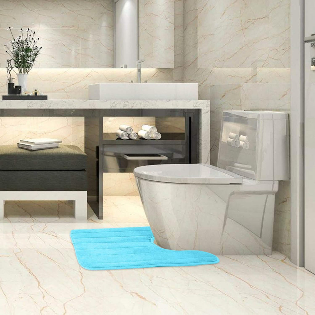 U-shaped non-slip toilet mat