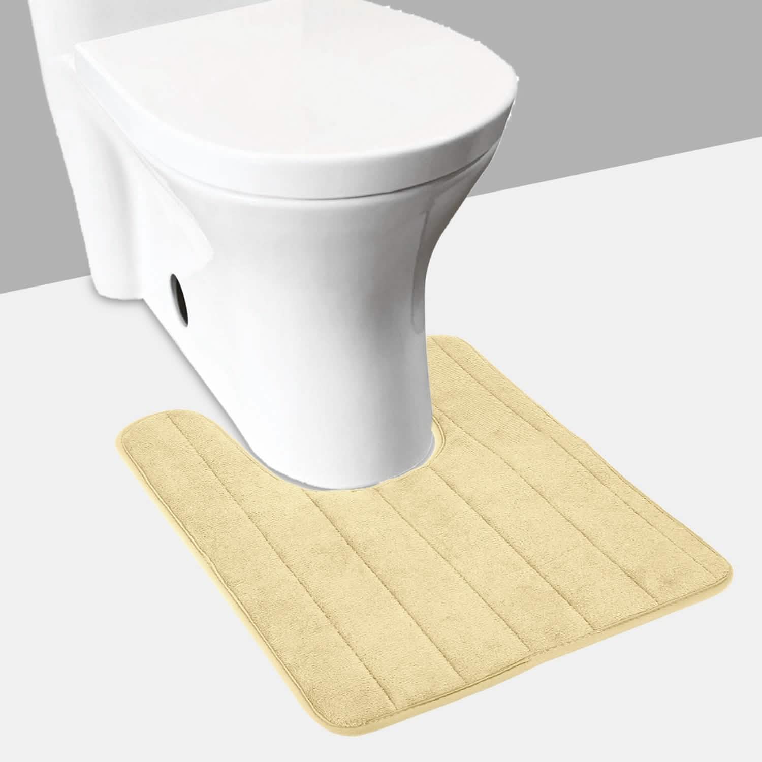 U-shaped non-slip toilet mat