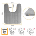 U-shaped non-slip toilet mat