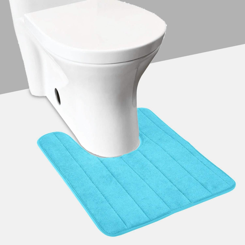 U-shaped non-slip toilet mat