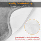 U-shaped non-slip toilet mat
