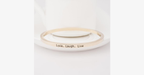Love Laugh Live Engraved Cuff Bracelet