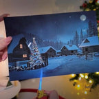 Happy Christmas Village Light-Up Led Postcard
