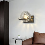 Elegant LED Wall Lamp Glass Construction and Cozy Atmosphere