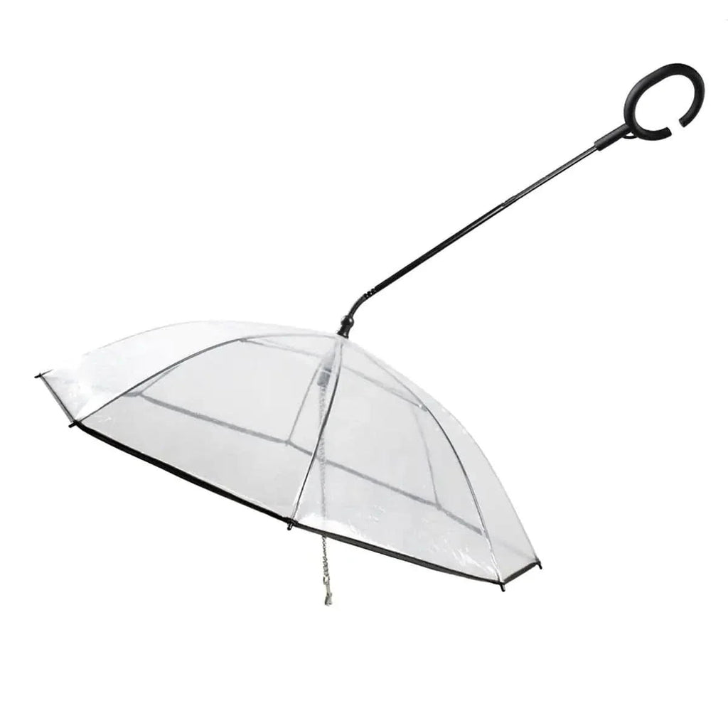 Transparent Dog Umbrella for Dry Walks in the Rain
