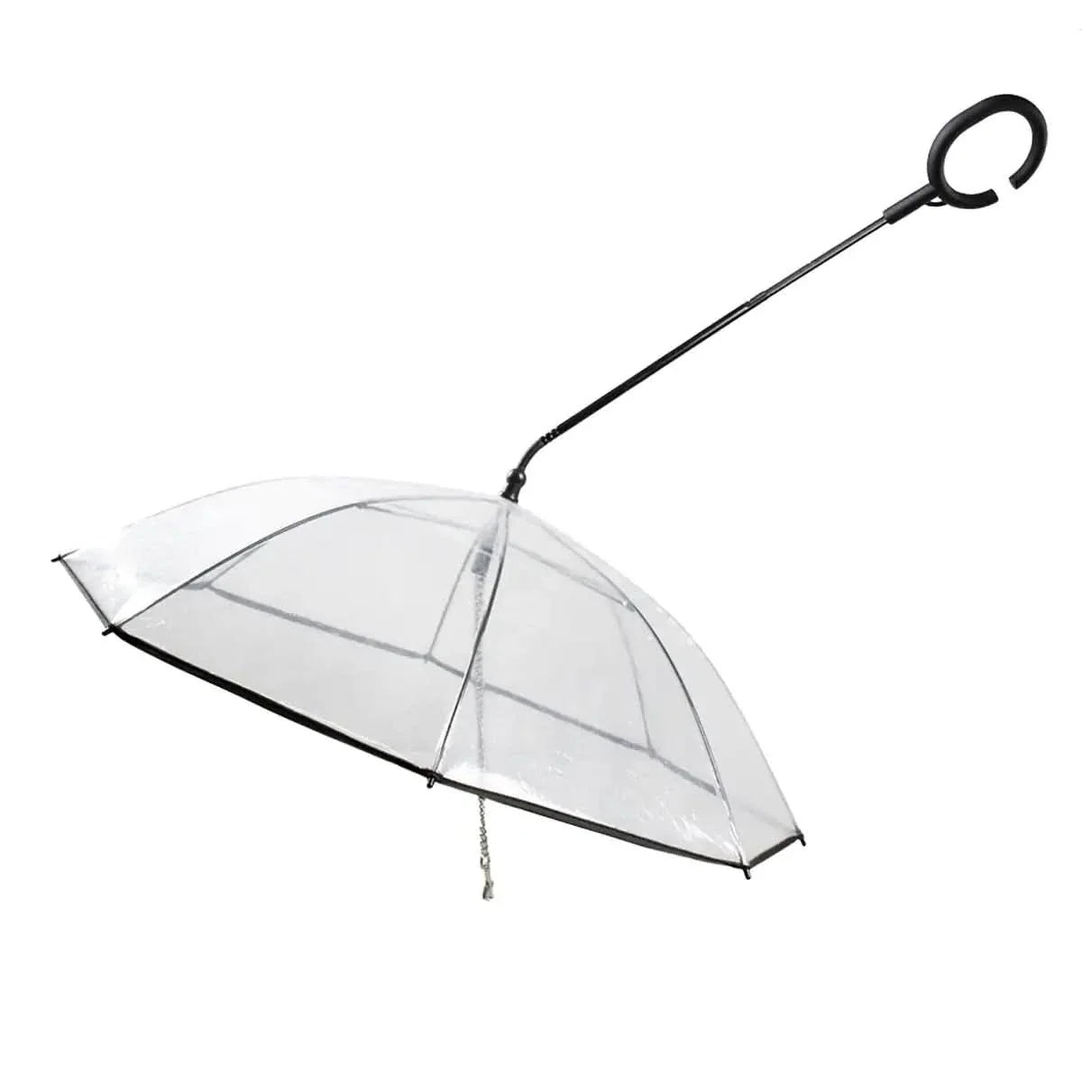 Transparent Dog Umbrella for Dry Walks in the Rain