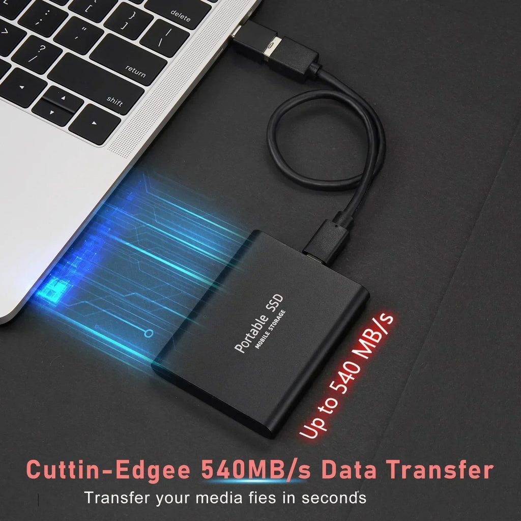 Portable External SSD | USB 3.1 Type C Fast Storage | Up to 128GB