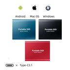 Portable External SSD | USB 3.1 Type C Fast Storage | Up to 128GB