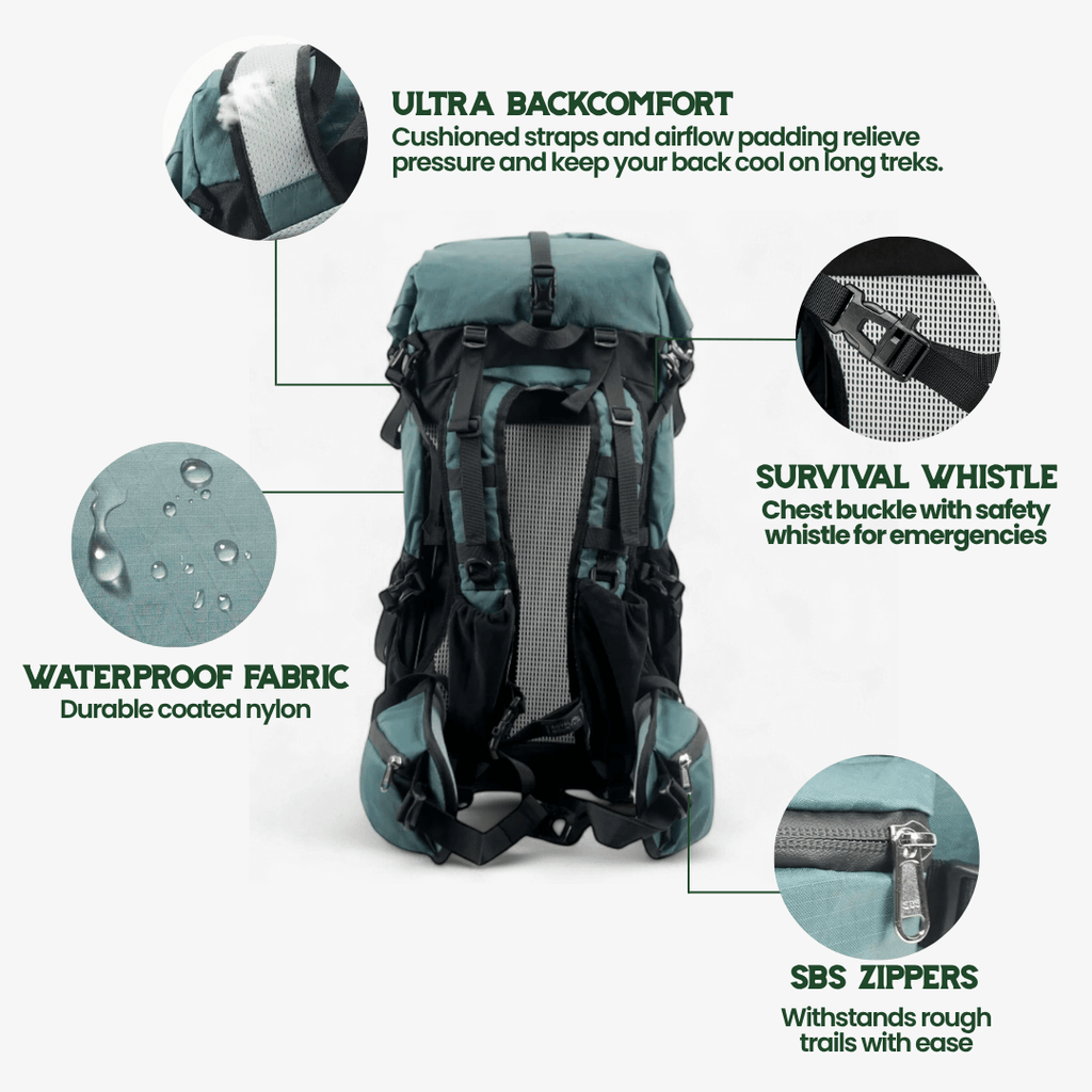 ULTREA 50L – Ultralight Expandable Adventure Backpack for Hiking & Travel