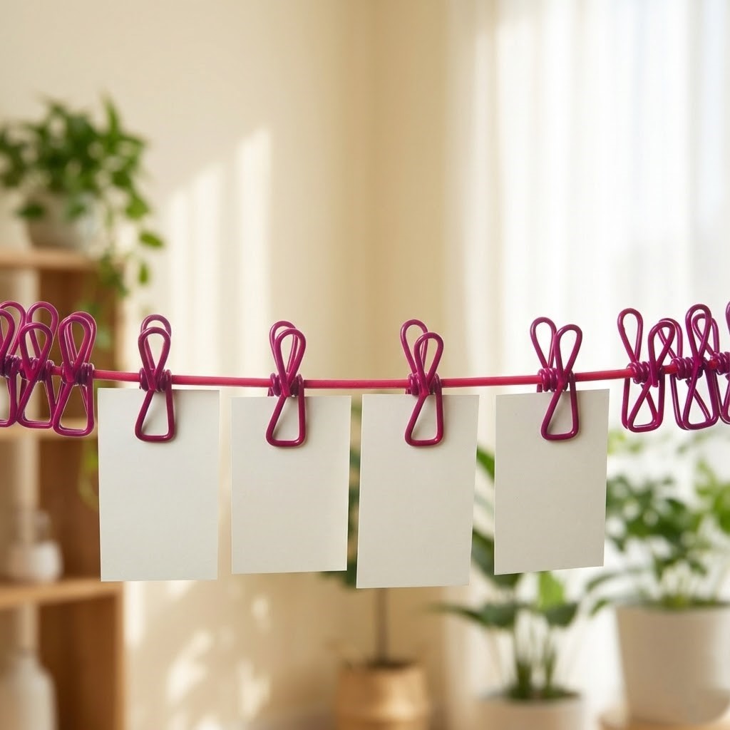 Windproof Non-Slip Elastic Multi-Clip Travel Clothesline
